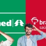 Logo da Unimed e do Bradesco Saúde, e clientes desesperados - Foto Reprodução Internet