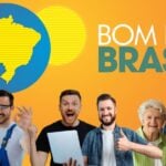 Logo do Bom dia Brasil e trabalhadores e idosos - Foto Reprodução Internet