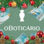 Logo do Boticário no Natal e notas de cem reais - Foto Reprodução Internet