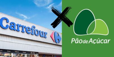 Logo do Carrefour e do Pão de açúcar - Foto Reprodução Internet