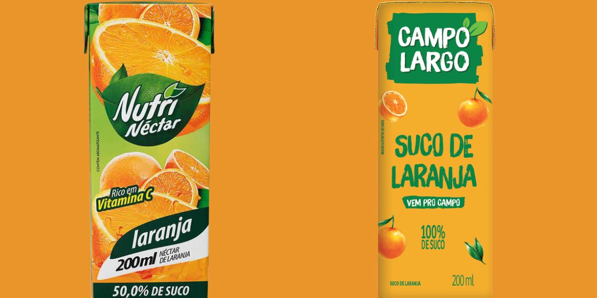 Néctar e suco de laranja - (Reprodução Internet)