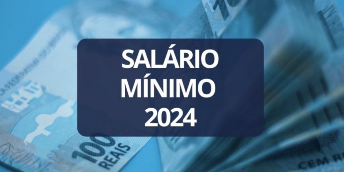 Notas de cem reais e salário mínimo 2024 (Foto: Reprodução / Internet) 