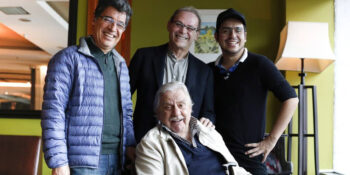 Paulo Betti, José Wilker, Caike Luna e Hugo Carvana (Foto: Reprodução - O Globo, Daniela Dacorso)