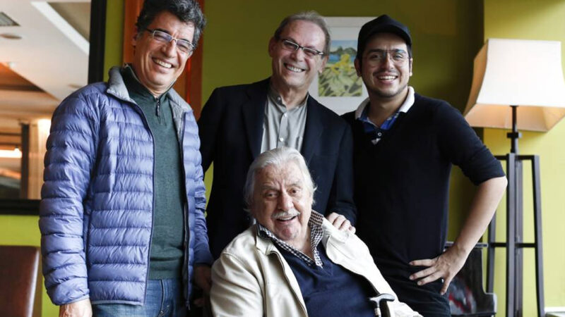 Paulo Betti, José Wilker, Caike Luna e Hugo Carvana (Foto: Reprodução - O Globo, Daniela Dacorso)