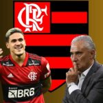 Pedro, Tite e escudo do Flamengo (Foto - Montagem TV Foco).