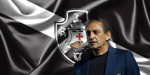 Ramón Díaz e escudo do Vasco (Foto - Montagem TV Foco)