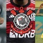 Raniele, Gabigol, Eduardo no Botafogo e símbolo do Corinthians (Reprodução - Internet)