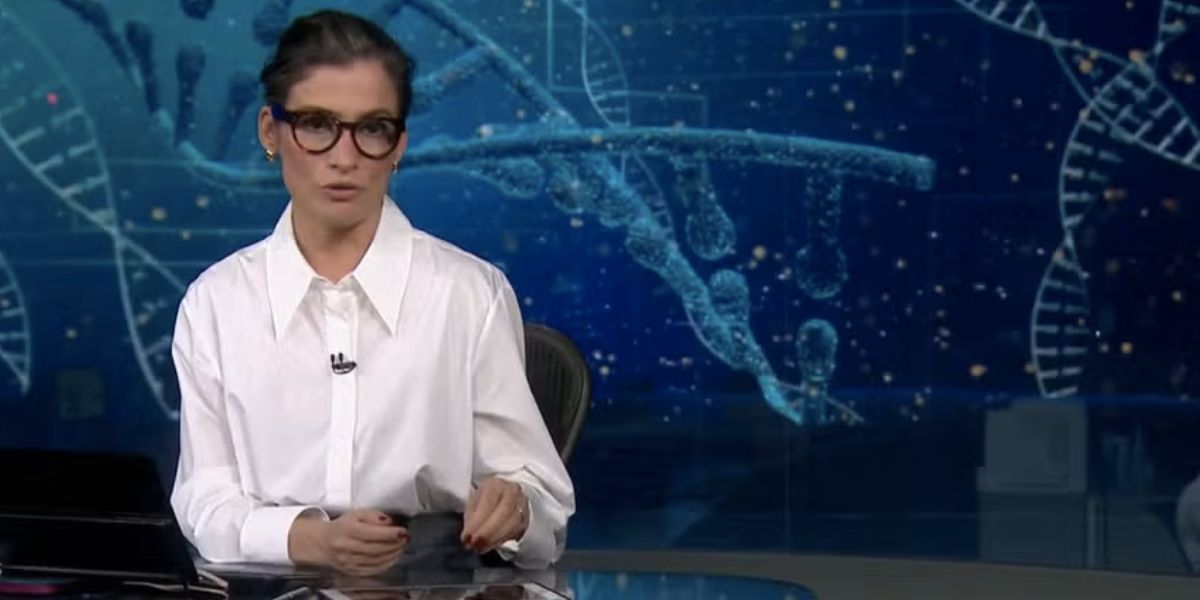 Renata Vasconcellos no Jornal Nacional (Foto: Reprodução / Globo)