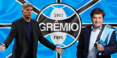 Renato Gaúcho, Guerra e bandeira do Grêmio - (Foto Montagem TV Foco).