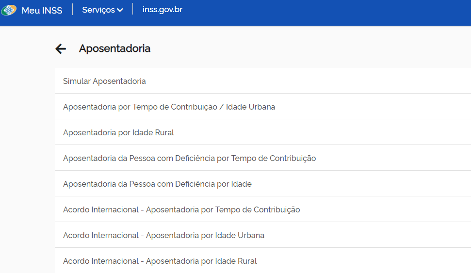 Tipos de aposentadorias pelo INSS (Foto: Reprodução, Previdência Social)