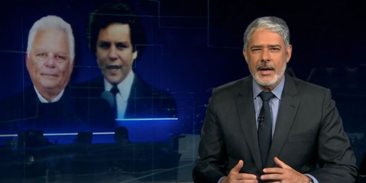 William Bonner durante o Jornal Nacional (Foto: Reprodução / Globo)