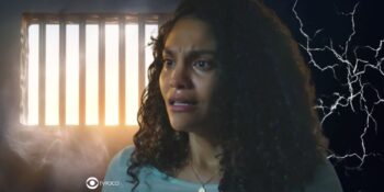 Aline em cativeiro em Terra e Paixão (Foto: Reprodução / Globo / Montagem TV Foco)