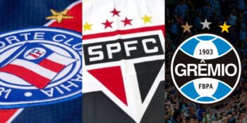 Logo do Bahia, São Paulo e Grêmio - Foto: Montagem