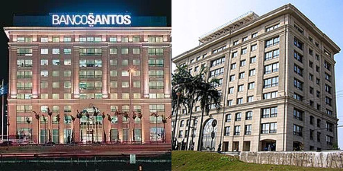 Banco Santos faliu em 2005 (Reprodução: Montagem TV Foco)