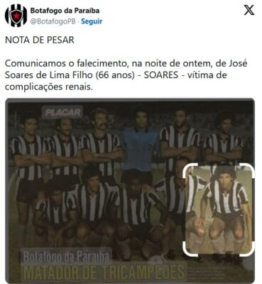 Ex-jogador do Botafogo morre em hotel no Centro do Rio (Foto: Reprodução / Internet)