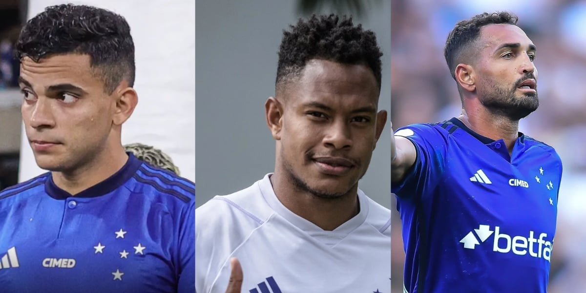 Bruno Rodrigues, Matheus Jussa e Gilberto possuem contrato até o fim de 2023 com o Cruzeiro - (Foto: Reprodução / Internet)