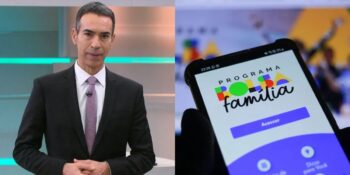 César Tralli deu notícia sobre o Bolsa Família (Foto: Montagem TV Foco)