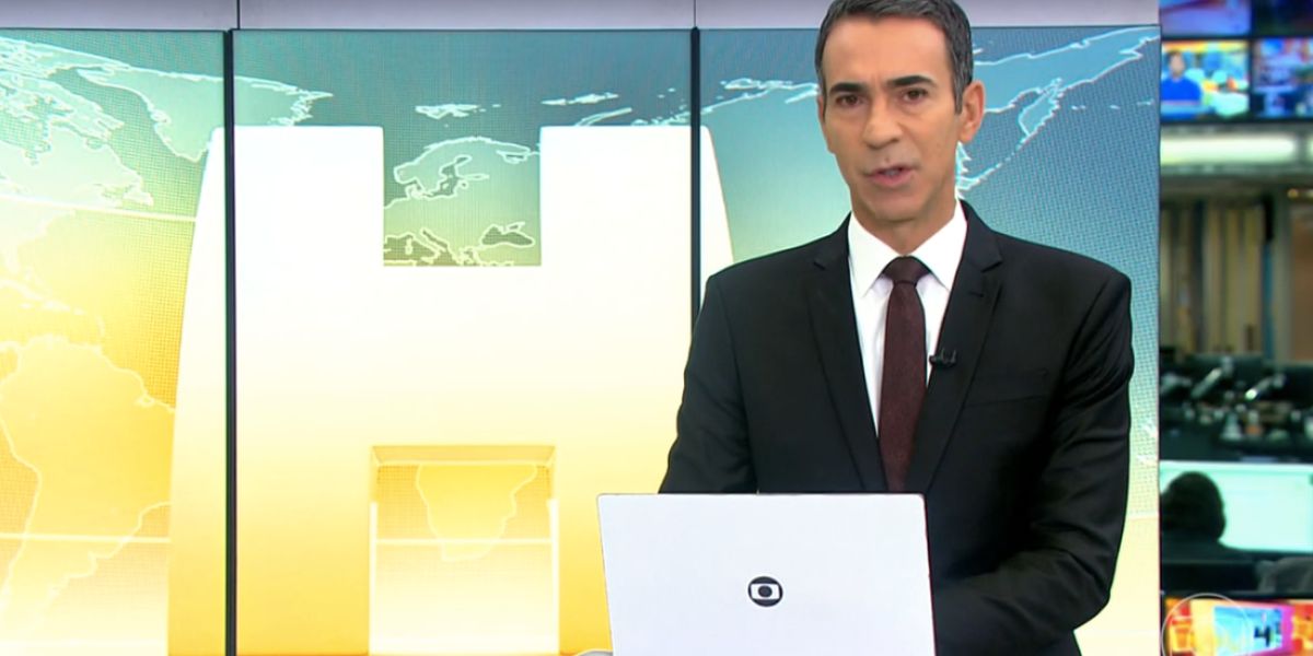 Cesar Tralli no "Jornal Hoje" (Foto: Reprodução/TV Globo)