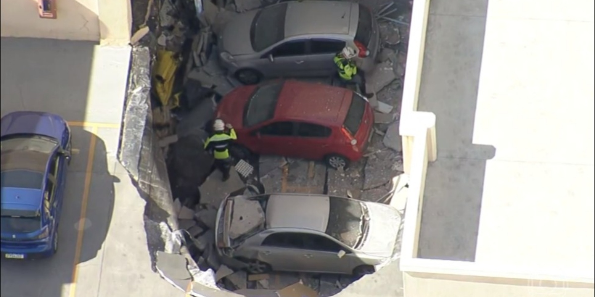 Desabamento em shopping de Osasco (Foto: Reprodução/TV Globo)