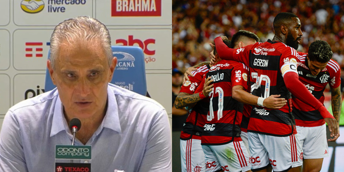 Tite e jogadores do Flamengo (Foto: Divulgação)