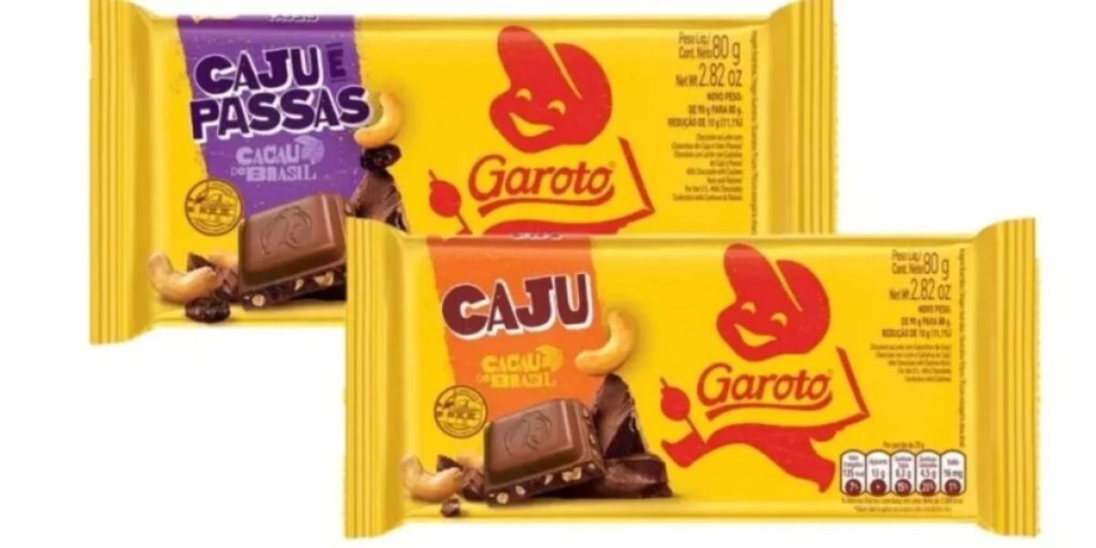 Esses foram o chocolates da Garoto afetados na época (Reprodução: Internet)