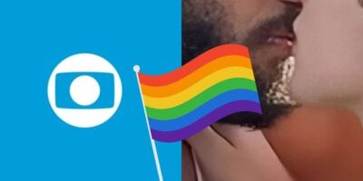 Astros da Globo dando beijo gay (Reprodução: Montagem TV Foco)