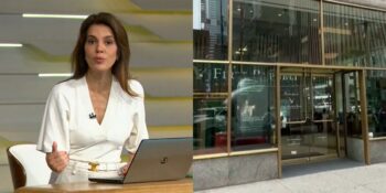 Em jornal, Mariana Gross confirmou falência de banco internacional (Foto: Reprodução / TV Globo)