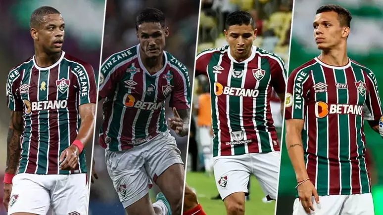 Caio Paulista, Cris Silva, Pineida e Calegari foram os nomes utilizados na lateral-esquerda do Fluminense (Foto: Divulgação)