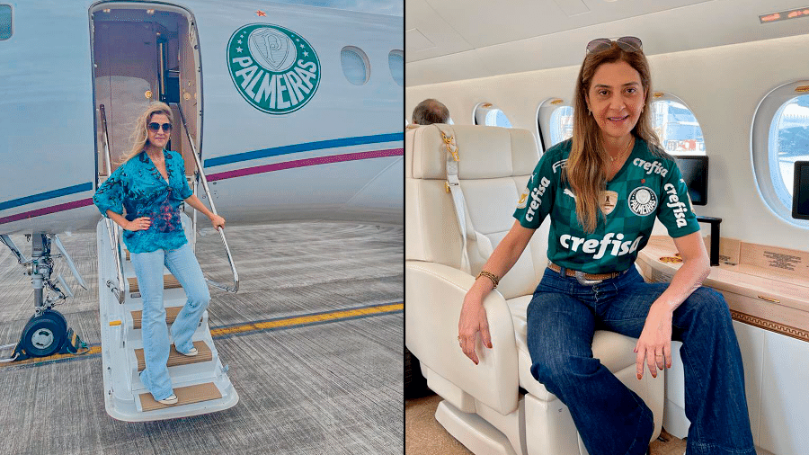 La proprietaria di Crefisa, Leila Pereira sul suo aereo (Foto: Disclosure)