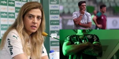 Leila Pereira, Abel Ferreira e novo craque
do Palmeiras (Reprodução: Montagem TV Foco)