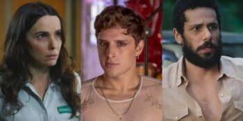 Lucinda (Débora Falabella), Kelvin (Diego Martins) e Ramiro (Amaury Lorenzo) em 