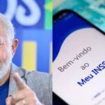 Lula e aplicativo do INSS com notas de cem reais (Fotos: Reproduções / Instagram / Internet)