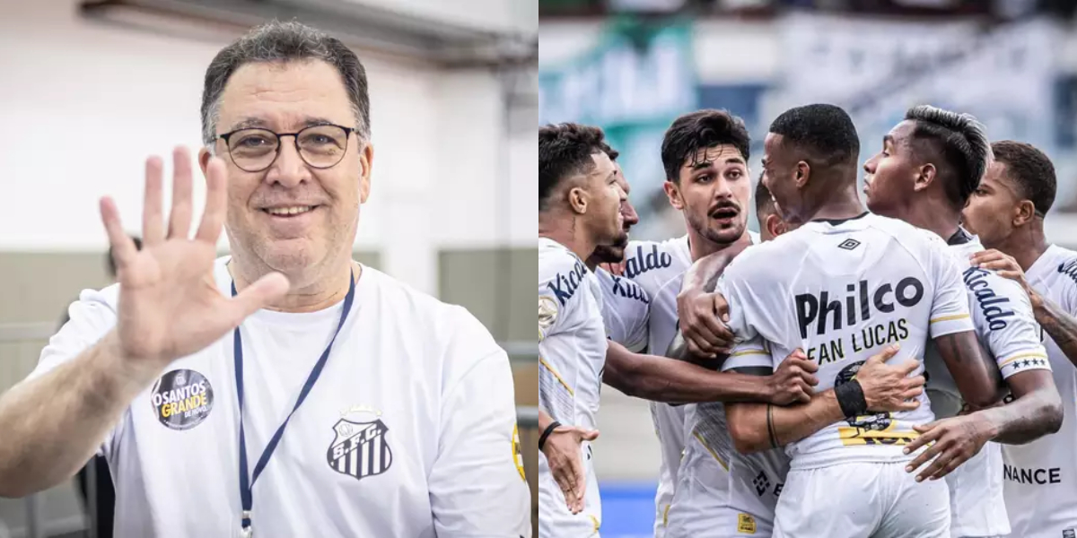 Presidente do Santos, Marcelo Teixeira, fecha com mais um (Foto: Divulgação)