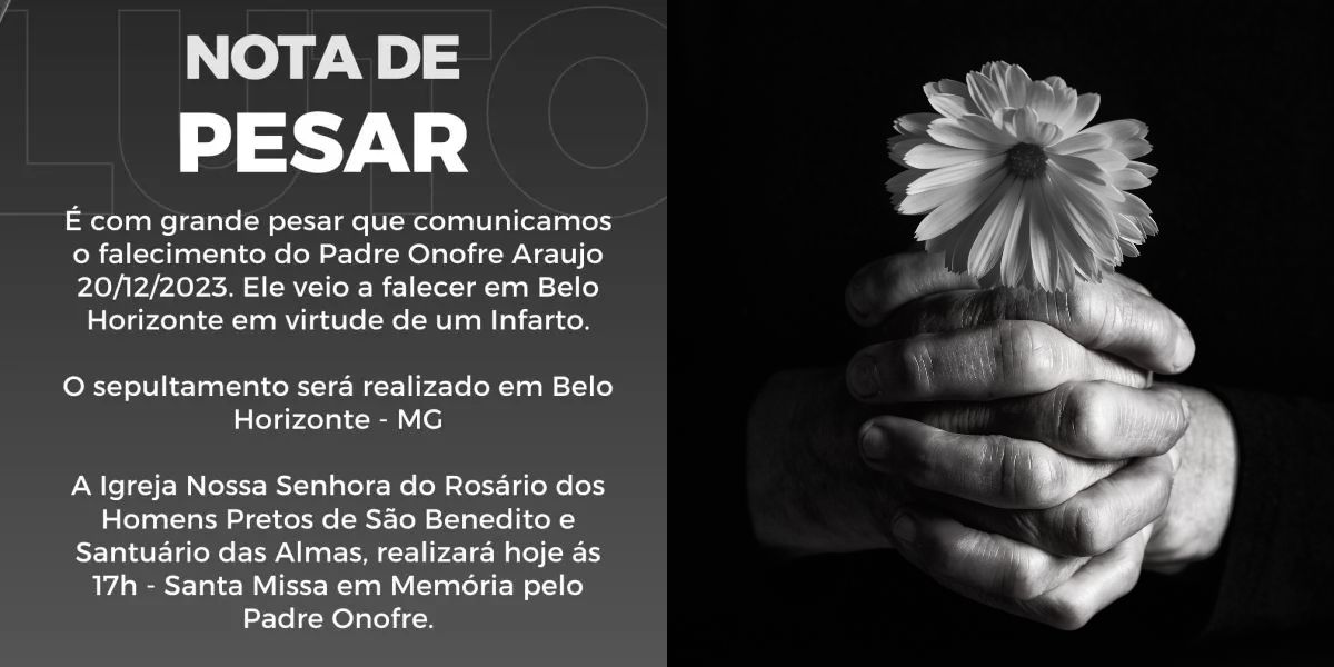 Nota de pesar da Arquidiocese de Curitiba (Reprodução: Instagram)