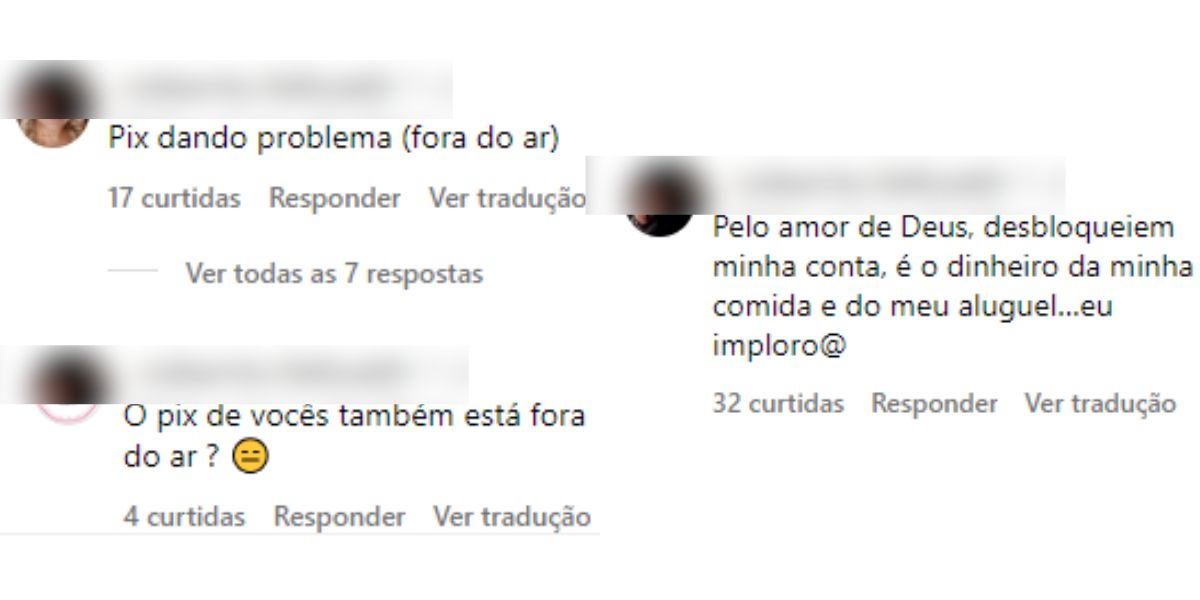 Comentários revoltados com a instituição (Reprodução: Montagem TV Foco)