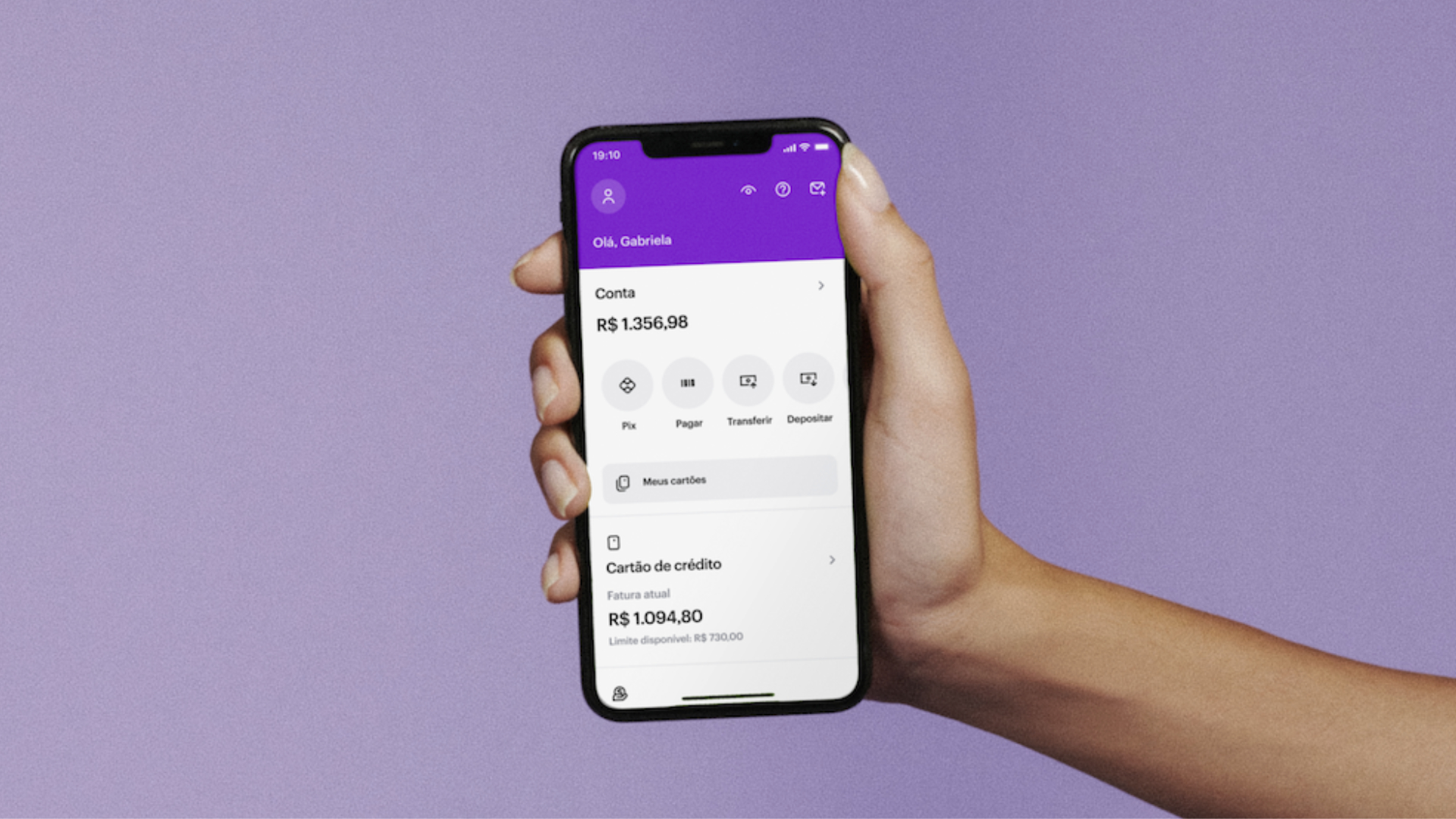 Aplicativo Nubank, disponível em iOS e sistema Android (Foto Reprodução/Internet)