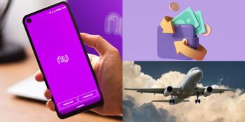 Nubank com dinheiro de volta e passagens aéreas (Reprodução: Montagem TV Foco)