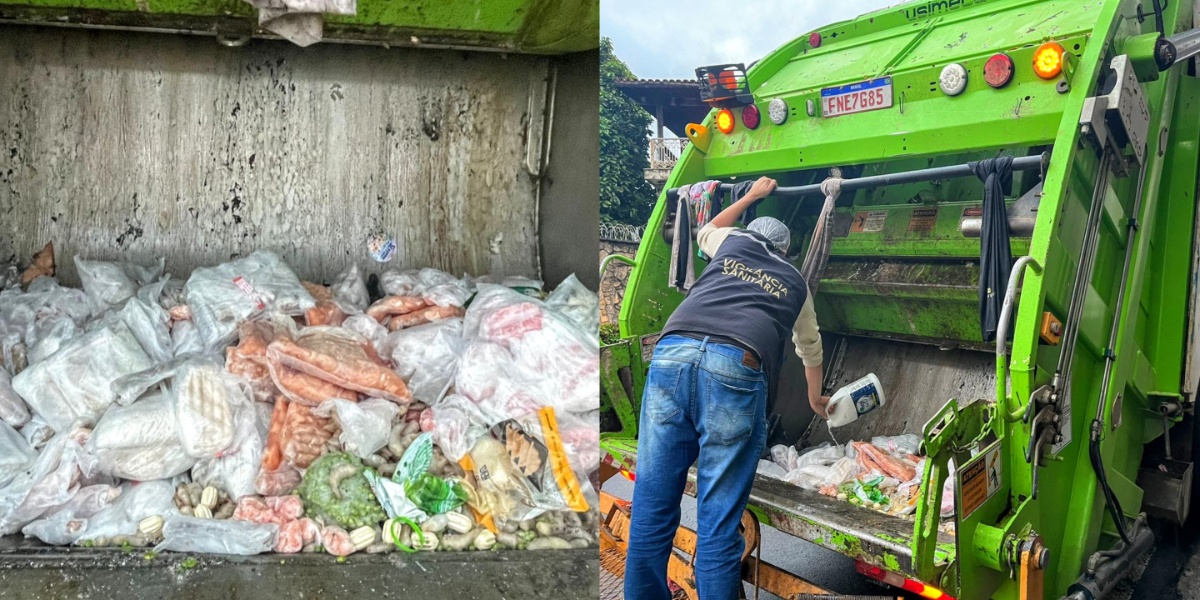 Os alimentos estavam sendo utilizados na preparação de refeições - Foto: Internet