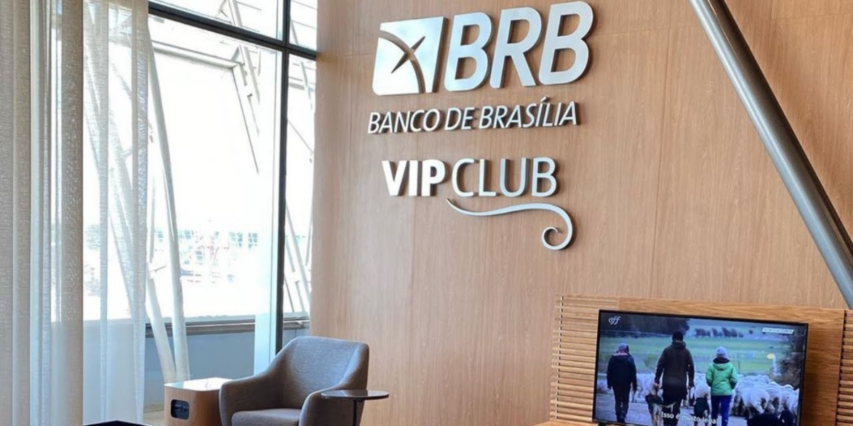 Sala VIP do BRB no Aeroporto de Brasília (Foto: Reprodução/YouTube)