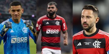 Santos, Gabigol e Everton Ribeiro - Foto: Reprodução/Montagem