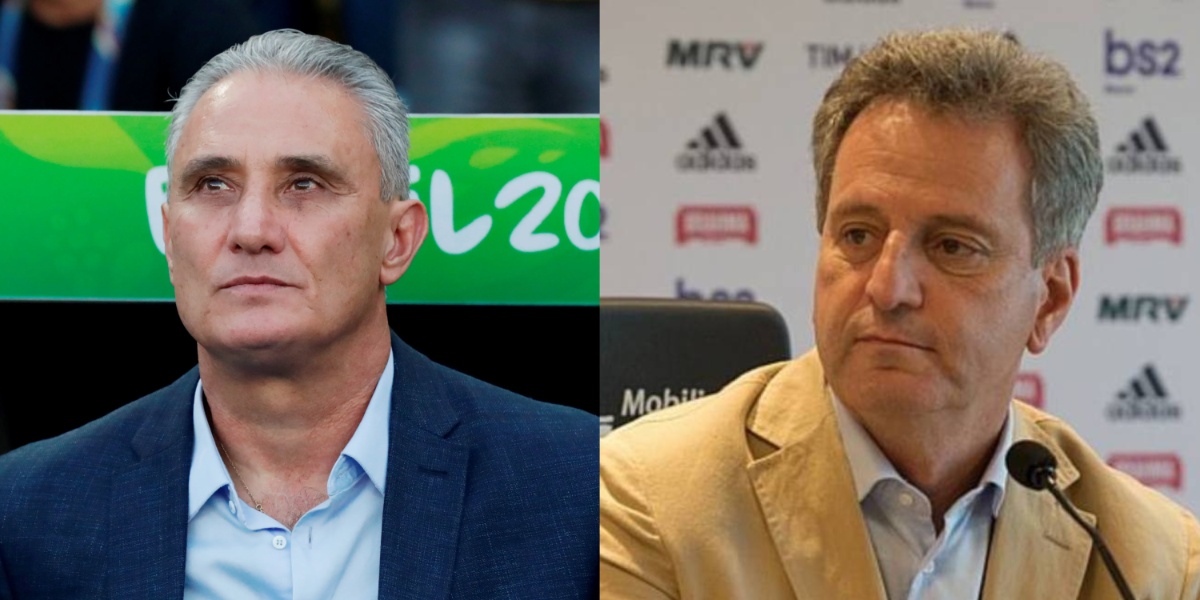 Técnico Tite e presidente Landim - (Foto: Reprodução / Internet)