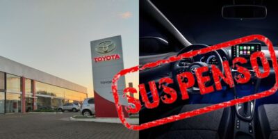 Carro da Toyota teve as vendas suspensas (Reprodução: Montagem TV Foco)