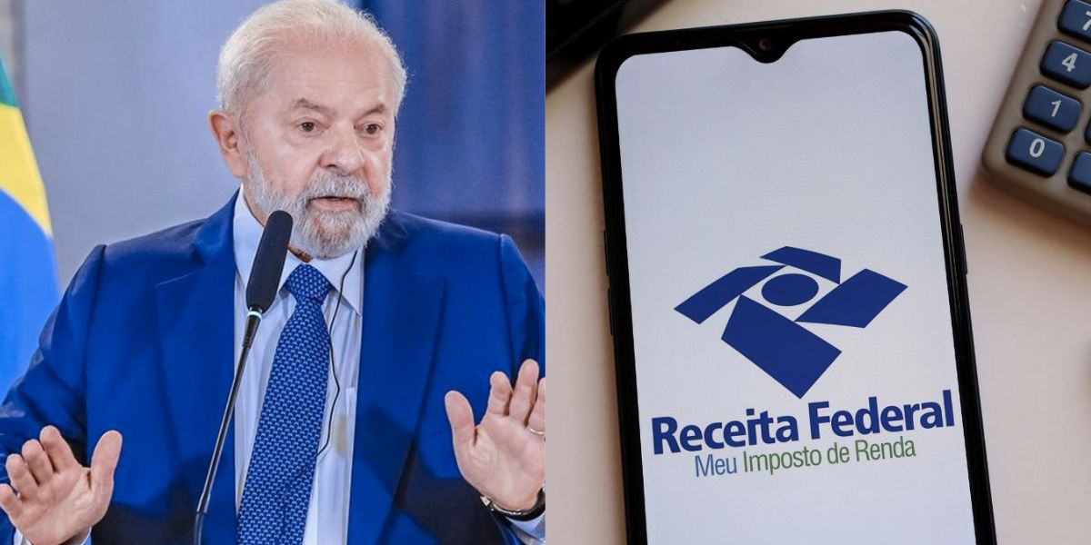 Presidente Lula e aplicativo do Imposto de Renda (Reprodução/Montagem TV Foco)