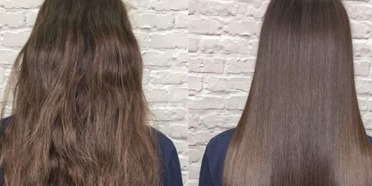 Antes e depois do cabelo liso (Reprodução/Internet)