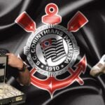 Augusto Melo, Lucas Veríssimo e bandeira do Corinthians - Foto Reprodução Internet