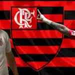 Augusto Melo, bandeira do Flamengo e Gabigol - Foto Reprodução Internet