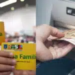 Bolsa Família / Pessoa sacando dinheiro - Montagem TVFOCO