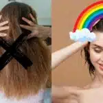 Cabelo ressecado e cabelo com misturinha caseira - (Reprodução Internet)