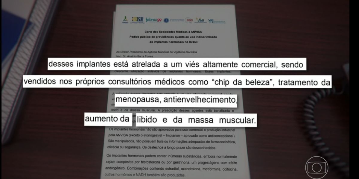 Carta aberta para Anvisa (Foto: Reprodução / Globo)