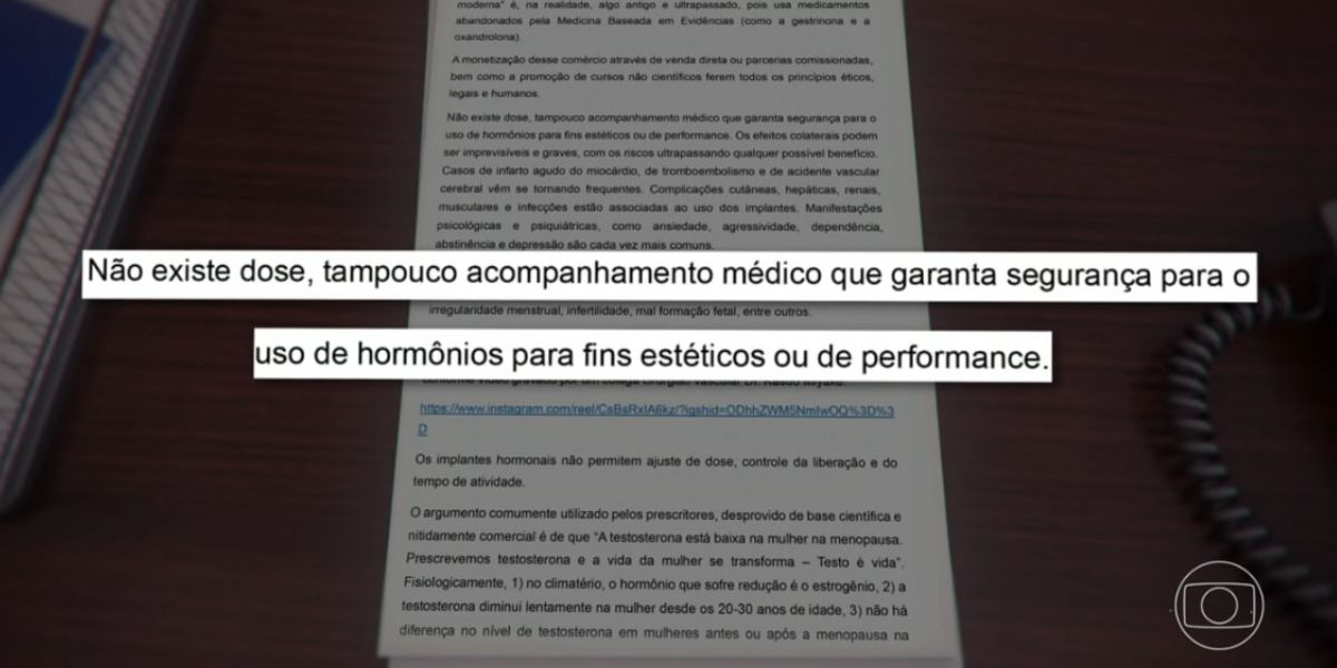 Carta aberta para Anvisa (Foto: Reprodução / Globo)